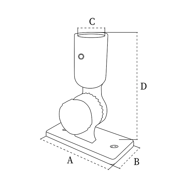 ABS Plastic Marine Thru Hull Fitting